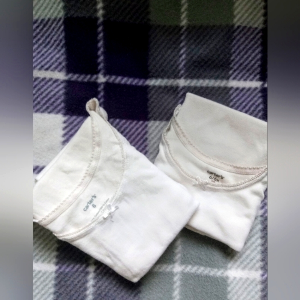 Girls White Cotton Sleeveless Tank Tops Set of 4 - 3 of Size 8 & 1 of Size 6/6X - Picture 7 of 8